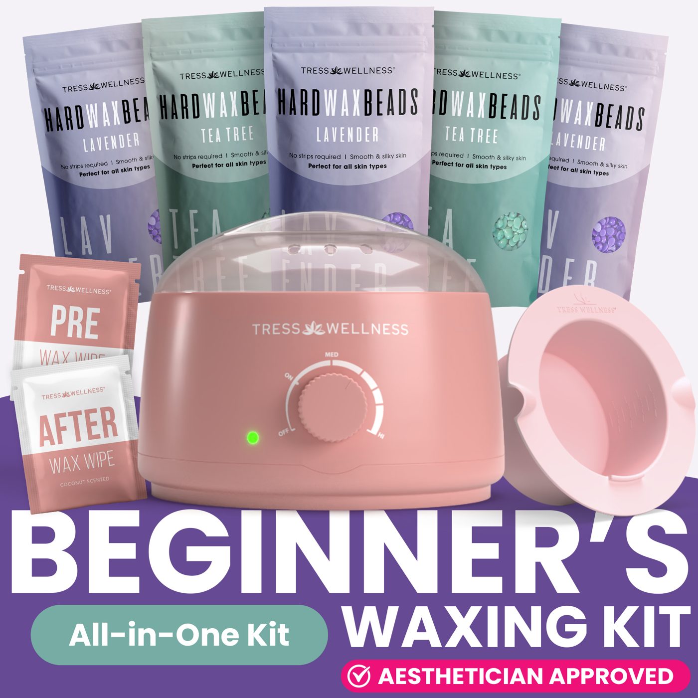 At-home waxing kit pink